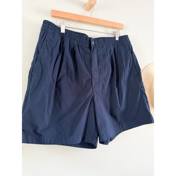 J.Crew | NWT 6" pleated utility sport short stretch cotton blend in Navy | Sz L - Picture 3 of 10